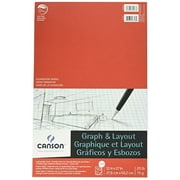 Canson Foundation Graph Pad - 11" x 17", 8" x 8" Grid, 40 Sheets