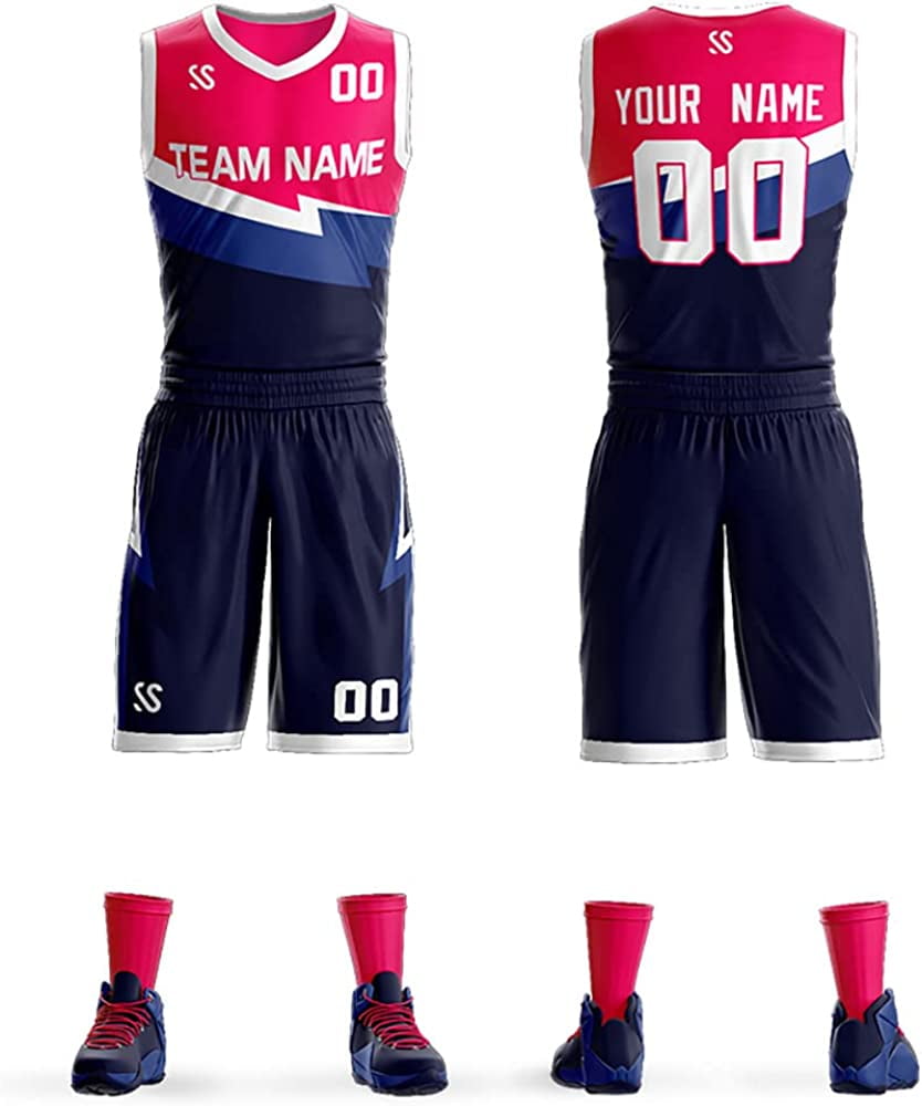 Custom Basketball Jersey Full Sublimation Uniforms Printed Name Number