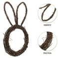 thumbnail image 6 of OFFIGAM Bunny Wreath Decoration Rattan Multi-Color Spring Easter Door Hanging Ornament 1 Set, 6 of 6