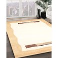 thumbnail image 3 of Ahgly Company Machine Washable Indoor Round Contemporary Cornsilk Beige Area Rugs, 6' Round, 3 of 7