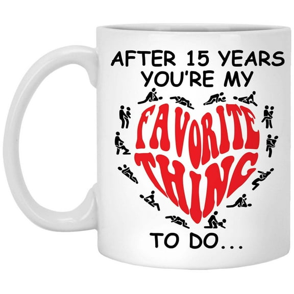 After 15 Years Anniversary Ceramic Coffee Mug For Him And Her, 15th Anniversary Mug, Gift For Husband Wife, Couple Gift, Valentines Mug, Romantic Gift, Couple Anniversary 11 oz Mug