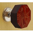 thumbnail image 2 of IBA Indianbeautifulart Boutons Rouges Gravés 10 Pcs Meubles Boutons en Bois Festonnés Tiroir Rustique, 2 of 3
