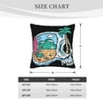 thumbnail image 5 of LNWH Beach Skull Throw Pillow Covers, Square Soft Linen Decorative Pillow Cases, 16"x16", 5 of 8