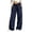 Navy, variant on Sweatpants for Women with Drawstring Elastic Waist and Pockets, Casual Loose Wide Leg Trousers Parachute Pants, Grey, Size S