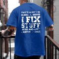 thumbnail image 2 of Sngxgn Mens Casual T Shirt Stretch Short Sleeve Slim Fit Crew Neck Solid Basic Tops(Blue,L), 2 of 6