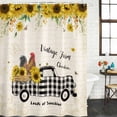 thumbnail image 2 of Country Kitchen Sunflowers Bathroom Shower Curtains with 12 Hooks Polyester Waterproof Shower Curtain for Stalls and Bathtubs Rustic Truck Vintage Farmhouse Decorative Bathroom Curtain 48x72 Inches, 2 of 8