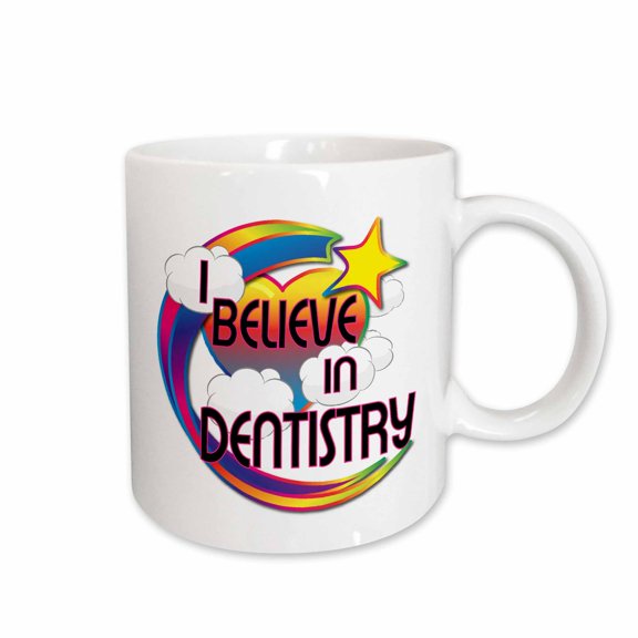 3drose, I Believe in Dentistry Cute Believer Design, 11oz Mug