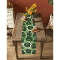 thumbnail image 4 of Table Runners 60 Inches Long Dress Scarves, Palm Leaf Farmhouse Kitchen/Dining Table Runner, Small Coffee Tablerunners, Tropical Plant Country Green Summer 13x60 Inch, 4 of 7