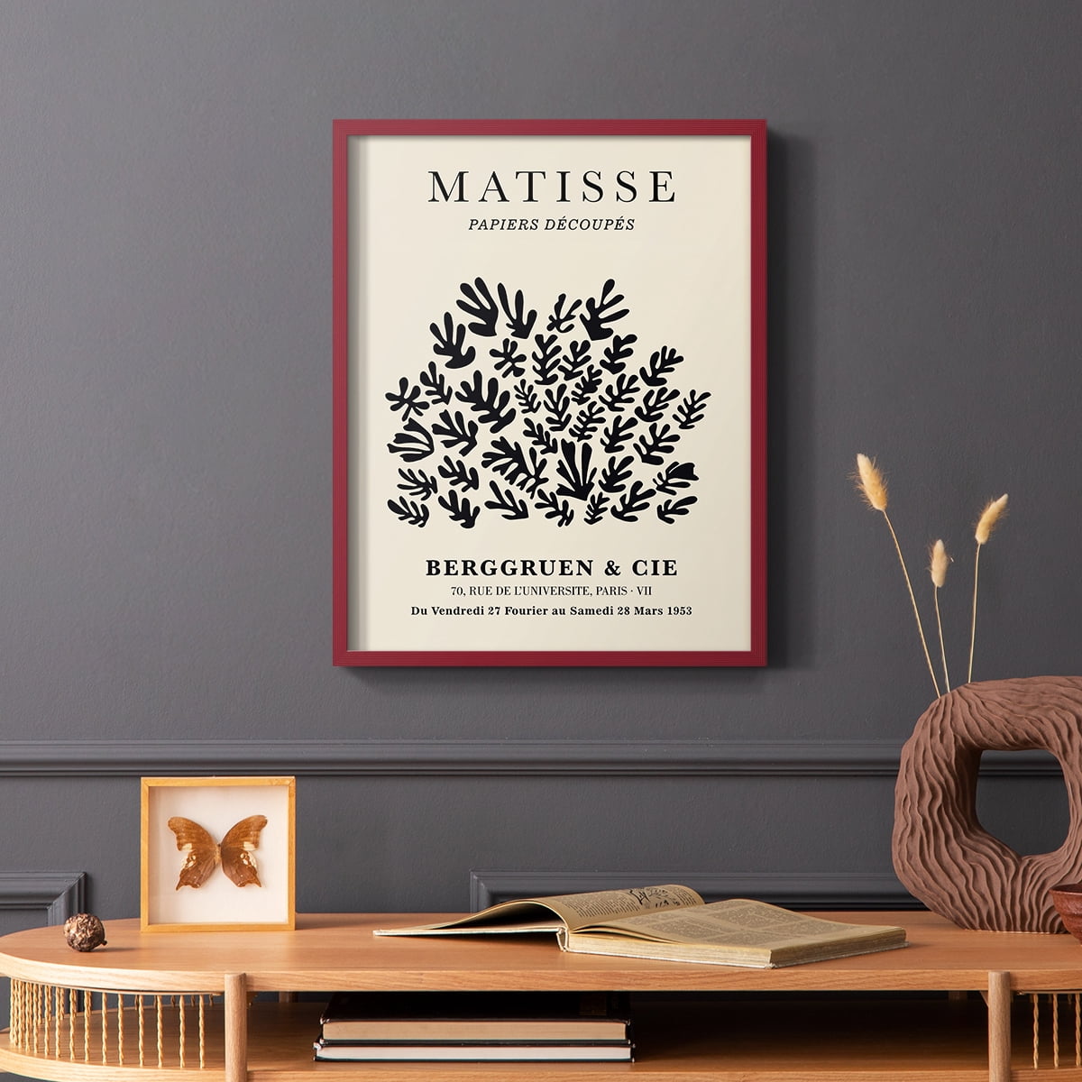 Matisse CXC Framed Print in Red Solid Wood 22 x 28 Framed Print