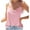 Pink womens tops summer, variant on USSUMA Plus Womens Tops Dressy Casual Spaghetti Strap Cami Tank V Neck Women's Tunics Loose Flowy Solid Basic Tee T Shirts for Women Sleeveless Summer Blouses Trendy