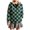 Green-A, variant on Uaswgudfs Women's Black White Plaid Printed Hooded Zip-Up Jacket, Long Sleeve Casual Coat with Pockets Drawstring - Trendy Daily & Winter Outerwear Black L