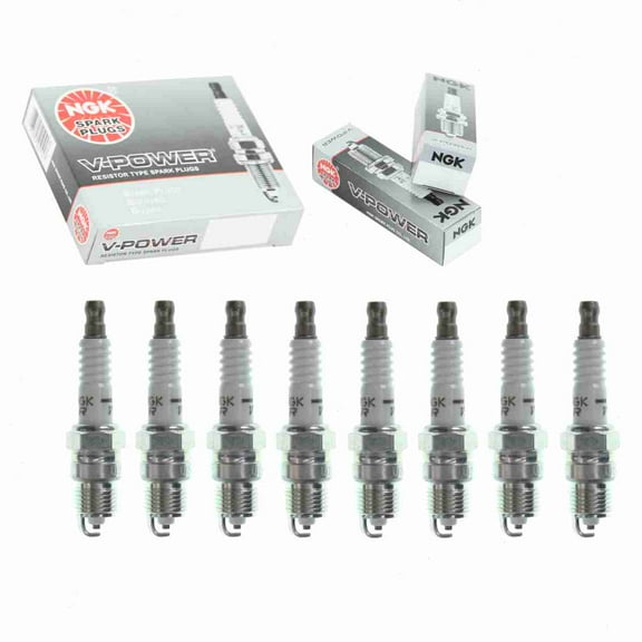 8 pc NGK V-Power Spark Plugs compatible with GMC C2500 5.0L 5.7L 7.4L V8 1985-1995