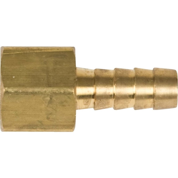 Forney Industries Brass Hose End Female Air Hose Fitting - 1/4 In. Barb, 3/8 In. FNPT