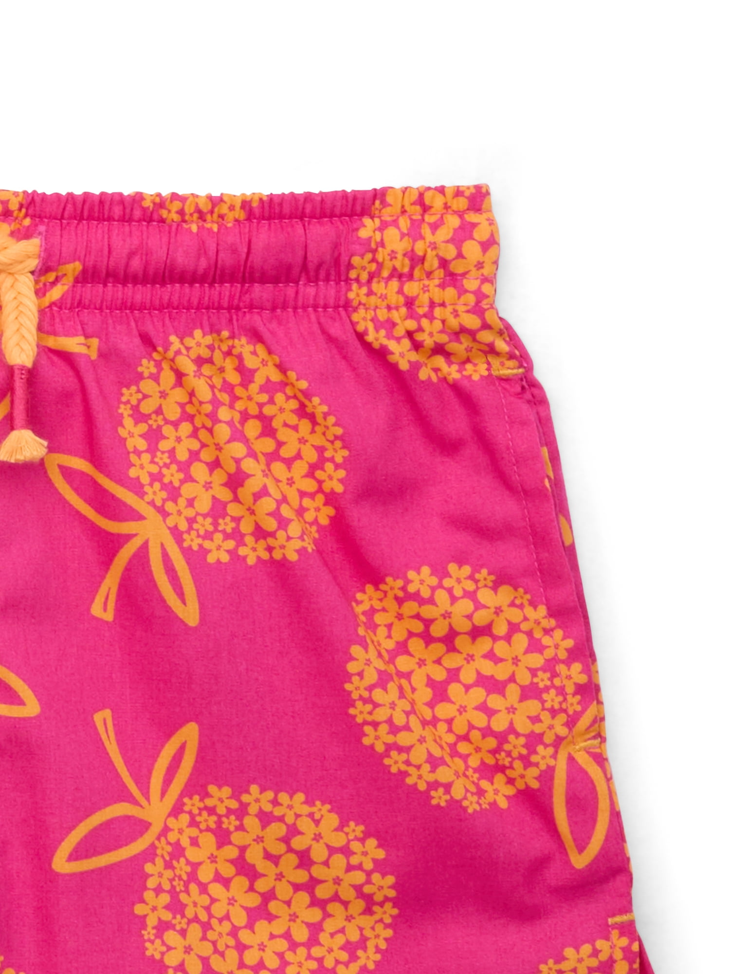 Wonder Nation Toddler Girls Cotton Poplin Print Peplum Top and Short Set, 2-Piece, Sizes 12M-5T