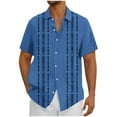 thumbnail image 3 of cllios Men's Casual Linen Shirts Short Sleeve Button Down Shirt Summer Tropical Floral Hawaiian Shirts for Men Big and Tall Beach Holiday Tops, 3 of 6