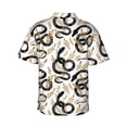thumbnail image 3 of Balery Snake Print Men's Hawaiian Shirts Short Sleeve Beach Shirt Relaxed Fit Vacation Button Down Shirts-X-Large, 3 of 9