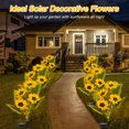 thumbnail image 4 of Scidweet 3 Pack with 12 Sunflower Solar Lights, Waterproof Decorative Lights for Outdoor Garden Patio Backyard Decor, 4 of 6