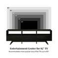 thumbnail image 3 of Pemberly Row 70" MCM Wood TV St& w/ 3 Closed Storage & Open Storage - Black, 3 of 13