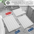 thumbnail image 2 of U Shaped Toilet Bath Rug, Luxury Chenille Contour Mat for Bathroom, Soft Comfortable Shaggy Commode Rug, Water Absorption, Non-Slip, Extra Thick, Machine Wash, 24.4 x 20 Inch, White, 2 of 6