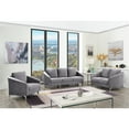 thumbnail image 6 of Sofia Gray Velvet Elegant Modern Chic Loveseat Couch, 6 of 6