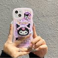 thumbnail image 1 of Sanrio Kuromi-fundas de teléfono con soporte de anillo para iPhone, protección de cámara para iPhone 14, 13, 12, 11 Pro Max, X, XR, XS, 8, 7 Plus, SE2020 Fivean unisex, 1 of 2
