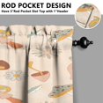 thumbnail image 2 of Mushroom (40) Kitchen Curtains 54x18 Inch Window Curtain over Sink Short Tier for Bathroom Cafe Rod Pocket Kitchen Decor Living Room Window Treatment Fabric 1 Panel, 2 of 3