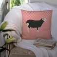 thumbnail image 3 of Carolines Treasures BB7970PW1414 Herwick Sheep Pink Check Fabric Decorative Pillow, 14 x 14 in., 3 of 4