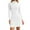 White, variant on Aoochasliy Fall Dresses for Women A-Line Solid High-collar Long-sleeved Sheath Tight Pleated Dress