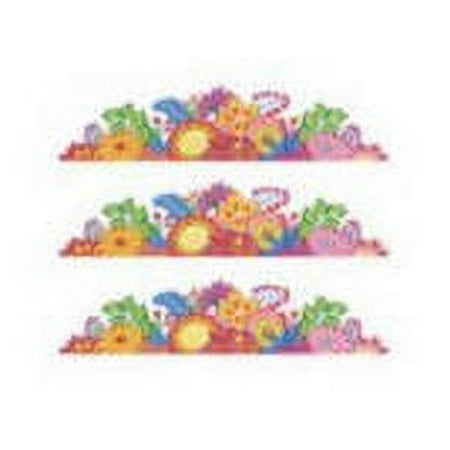 Shaped Flowers Edible Photo Image Cake Border Decoration