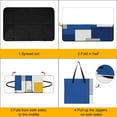 thumbnail image 4 of Blue Geometric Waterproof Picnic Blanket with Foldable Zipper, Suitable for Outdoor Use, Suitable for Travel, Camping, Beaches, Parks, Grasslands, Picnic Blanket Accessories, 4 of 8