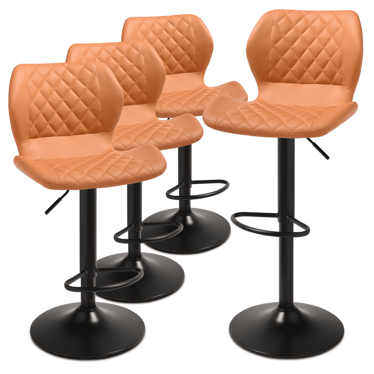 Magshion Modern Swivel Bar Stool Set of 4, Counter Height Barstools