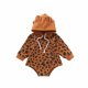 thumbnail image 1 of Body De Bebé Canastilla Onesies Para Niños Pequeños Otoño Primavera Niñas Niños Estampado De Leopardo Mameluco Con Capucha Botón De Manga Larga Sudadera Monos Marrón Odeerbi LM103-7056, 1 of 4