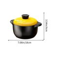 thumbnail image 3 of DPTALR Yellow Cover Casserole Soup Slow Cooker Household Porridge Pot Rice Dry Burning Does Not Crack Natural Gas Open Flame Universal, 3 of 6