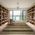 thumbnail image 2 of ODIKA 9'x12' Washable Area Rug Large Horizontal Para Stripe Asymmetric Contemporary Alfombras for Dining Room, Basement, Office, Non-Slip Chair-Friendly, 2 of 7