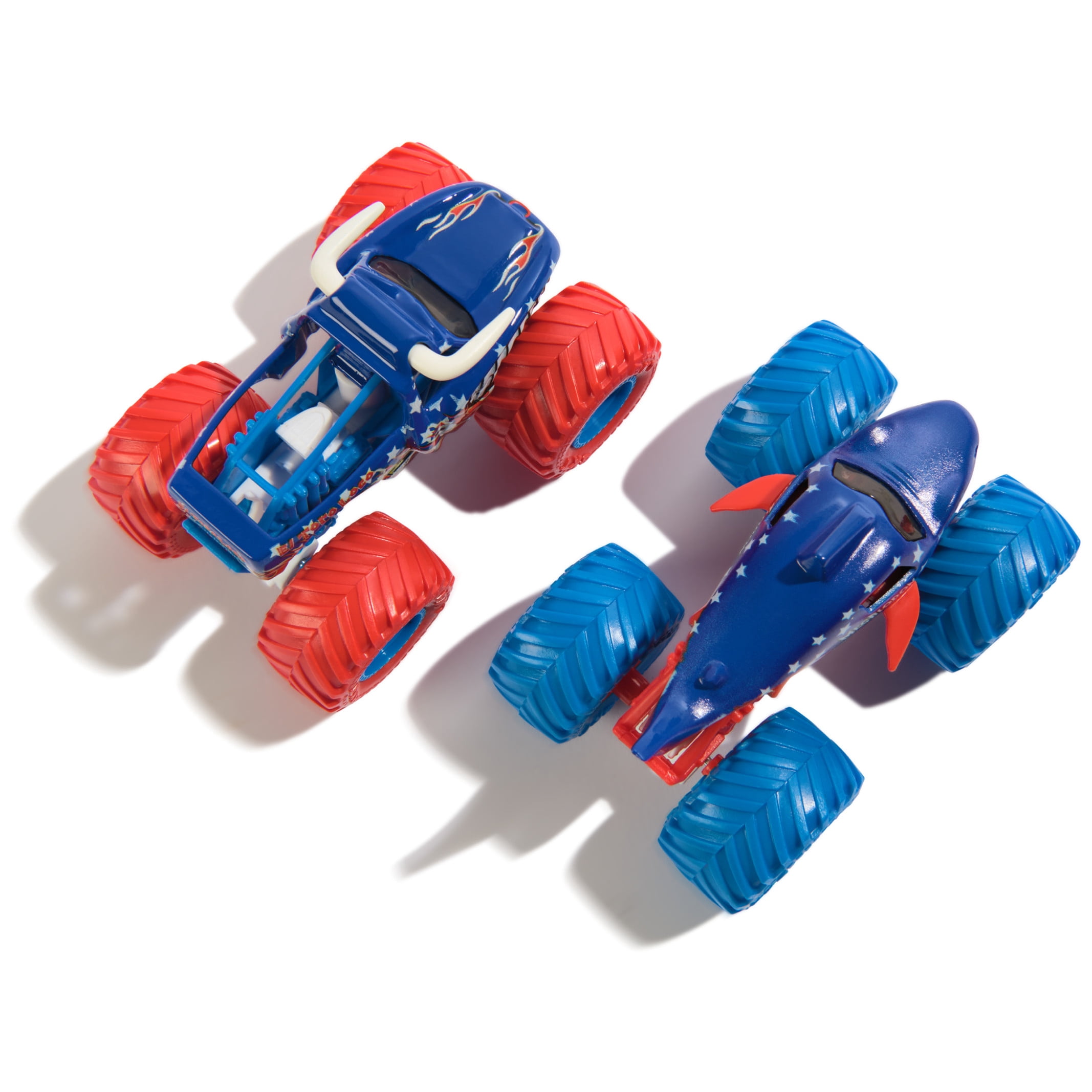 Monster Jam, 1:64 Scale Monster Trucks Toy Vehicle 2-pack, American Edition (Styles May Vary)