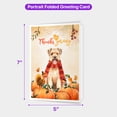 thumbnail image 5 of Happy Thanksgiving Soft Coated Wheaten Terrier with Turkey Pumpkins Autumn Vibes 5x7in Folded Greeting Card Wheatie Dog Lover Single Note Card with Envelope - 12018, 5 of 5
