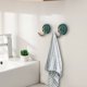 thumbnail image 5 of Gancho de pared adhesivo cerámico - No hay taladro instalado en baño, cocina y entrada - 4 colores (negro, blanco, rojo, verde) - 6x6cm, 1-pack, 5 of 6