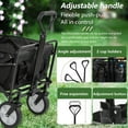 thumbnail image 2 of Wubio  Collapsible Wagon, Portable Folding Wagon, Garden Cart, Outdoor Utility Cart, Black, 2 of 7