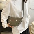thumbnail image 4 of Bolso Hobo Sling para mujer bolso cruzado de nailon con bordado de dibujos animados bolso de media luna para mujer, 4 of 9