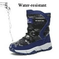 thumbnail image 4 of Mishansha Girls Boys Waterproof Snow Boots，Blue 2.5 Litter kid, 4 of 8