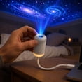 thumbnail image 5 of 2-in-1 Galaxy Projector Night Light, USB Starry Sky Night Light Projector for Bedroom, Mini LED Ceiling/Wall Projection Lamp with 360° Rotation, for Kids Adults Gifts (3 Slides), 5 of 6