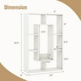 thumbnail image 3 of Costway 2 PCS 7-Cube Geometric Bookshelf with Anti-Toppling Device Modern Open Bookcase White, 3 of 10