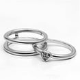 thumbnail image 5 of Rhodium Brass Ring with AAA Grade CZ in Clear for Women Clear Stone Color Style 3W027 Size 8, 5 of 5