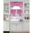 thumbnail image 3 of Pink Marble Swag Curtains for Living Room/Bedroom Windows, Modern Ombre Abstract Fluid Aesthetic Art Kitchen Curtains and Valances Set 36 Inch Length, Light Filtering Swags Valance Curtain Panels, 3 of 5