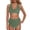 Light Green, variant on MIXUE Swim Suits for Women Solid Color High Waisted Sexy Push Up Vintage Two Piece Retro Ruched High Waist Bikini Sets for Women Set Swimwears Holiday Wear,Red,S