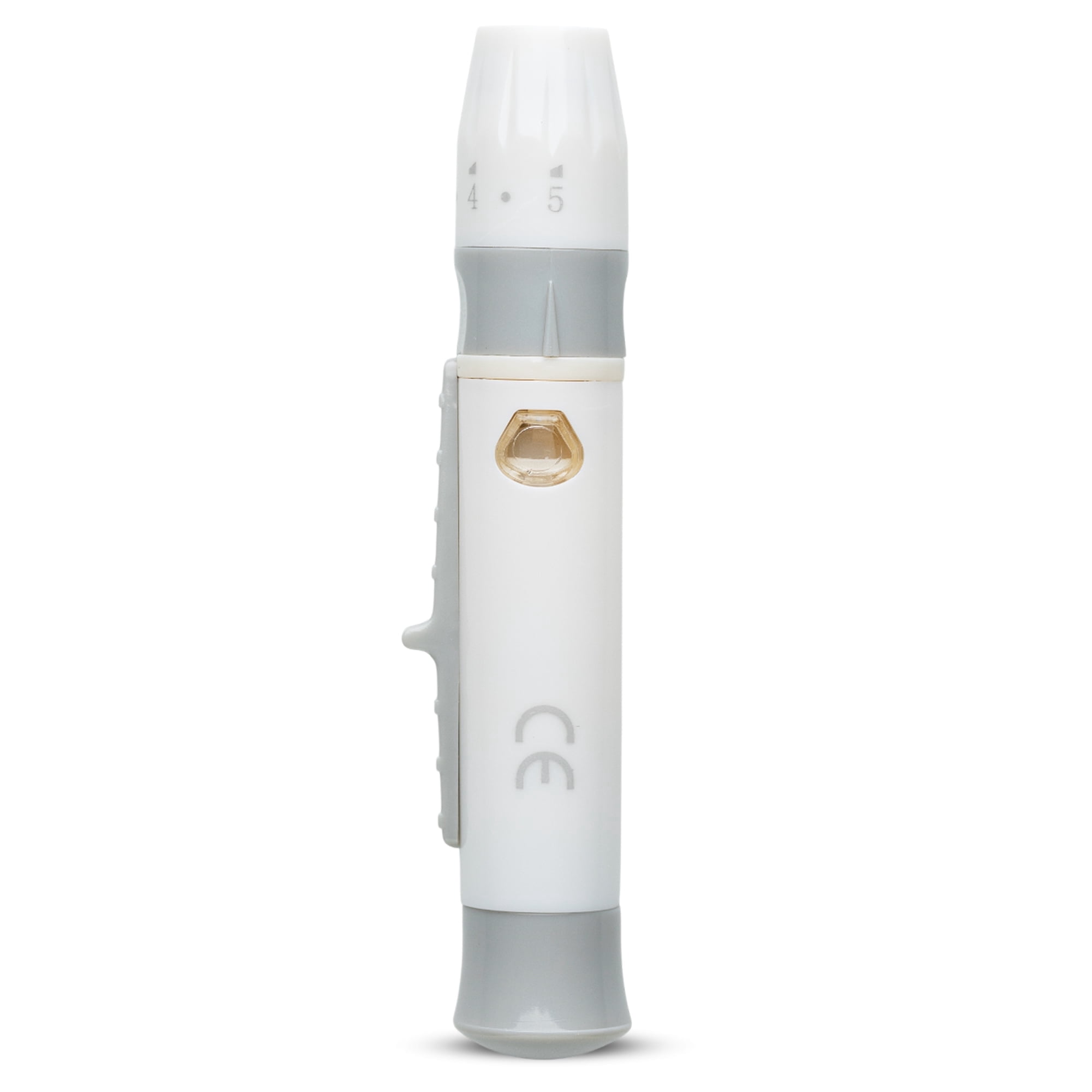One Step Lancing Device Pen, 5 Depth Settings, Less Pain Design, Blood Sampling Pen, Accurate Blood Sample, Use with Twist Top Lancets, Blood Sugar Level Monitoring Glucose Testing, Lancing Tool