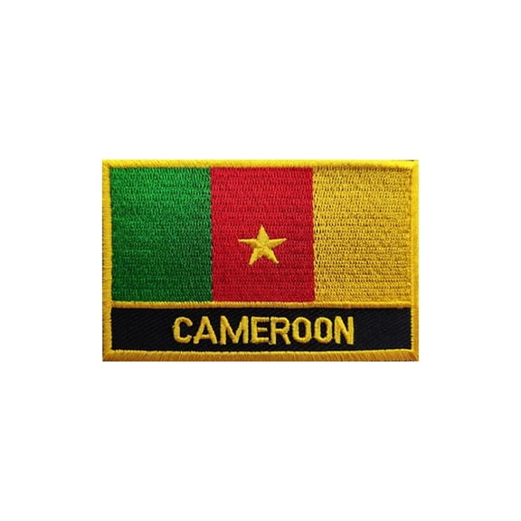 Ruoming 1 PCS National flag  Patches Iron On or Sew On Embroidered Tactical Military Cameroon Patch