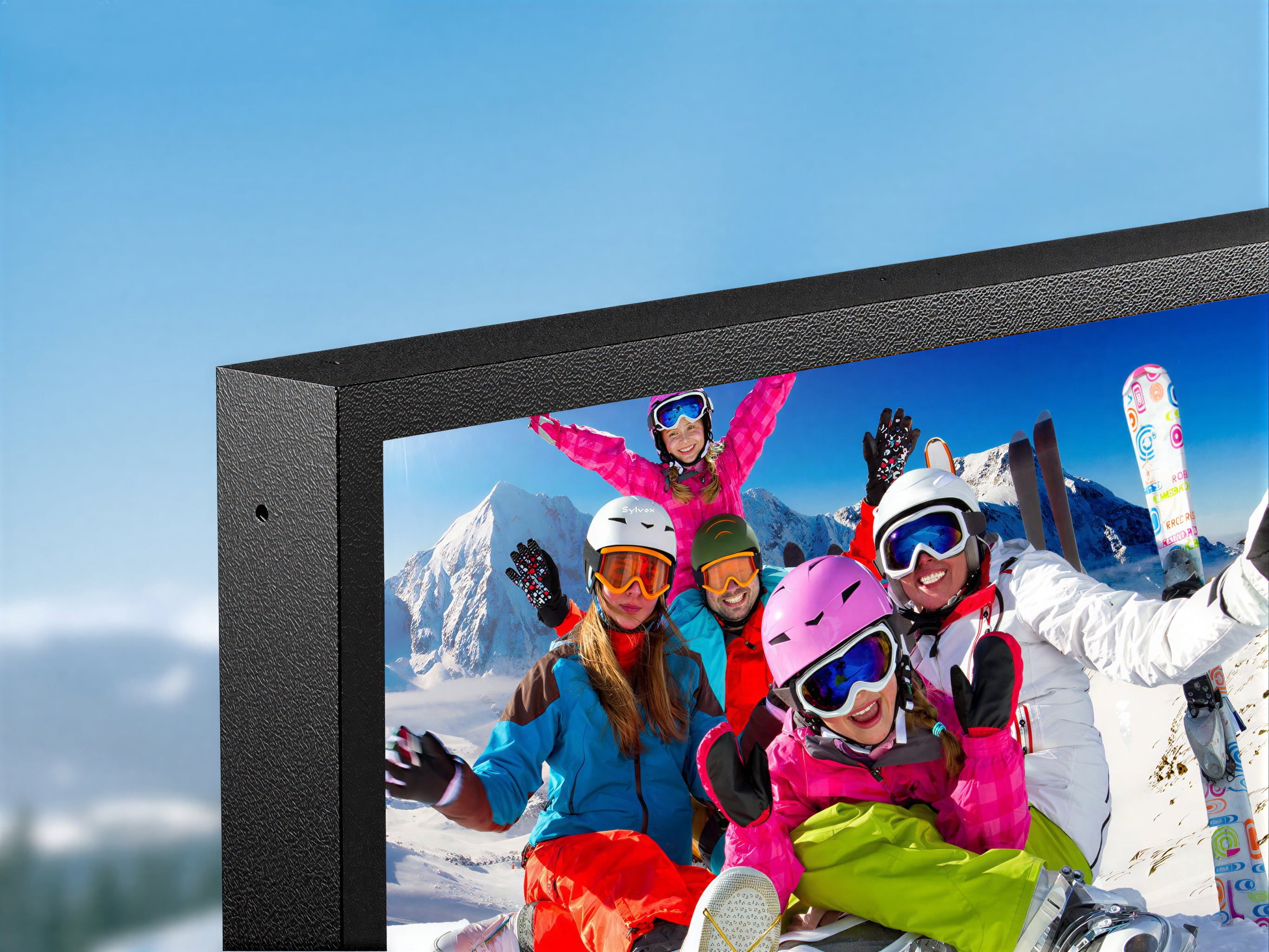 Sylvox 65 inch 120Hz Outdoor TVs,4K Smart Television 1000nits with Dobly Atmos, IP55 Waterproof , Google TV for Partial Sun Area,Gaming Serie
