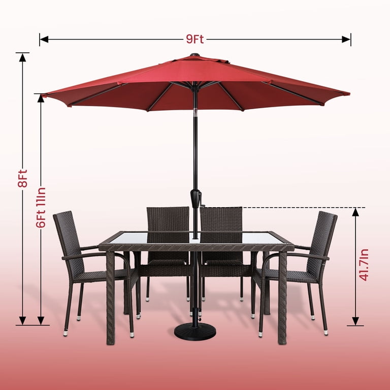 8x11 rectangle patio umbrella Treasure Garden 8 x 10 ft inch diameter aluminum pole Salento 6' Square Outdoor Color:Iridescent Purple BestChoiceProducts10ftOffsetCantileverHangingMarketPatioUmbrellaSmooth360°Rotation8SturdyRibsEasyAdjustment-Burgundy