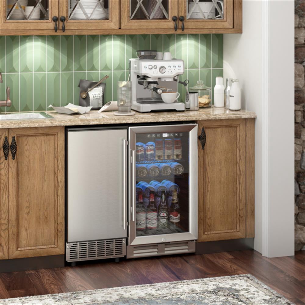 YYAo Ice Maker, Kitchen Ice Makers,Free-Standing Built-In Undercounter Ice Maker-Silver